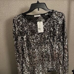 Equipment Abeline Sequin Top